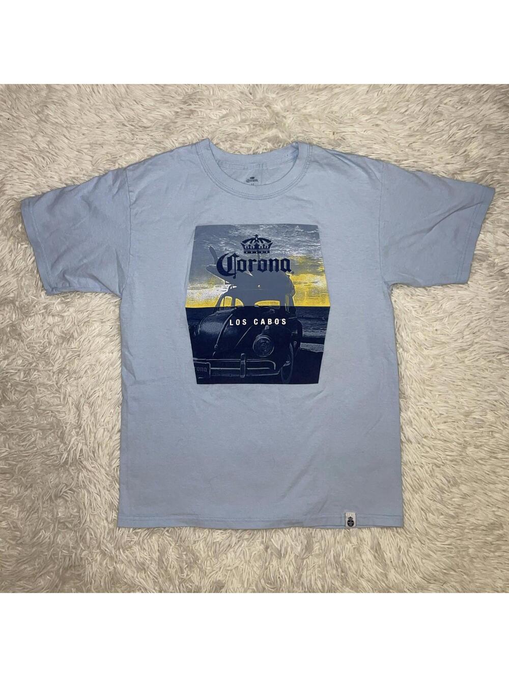 Vintage Corona Extra Los Cabos Blue Short Sleeve Cerveza T-Shirt Men’s Sz M